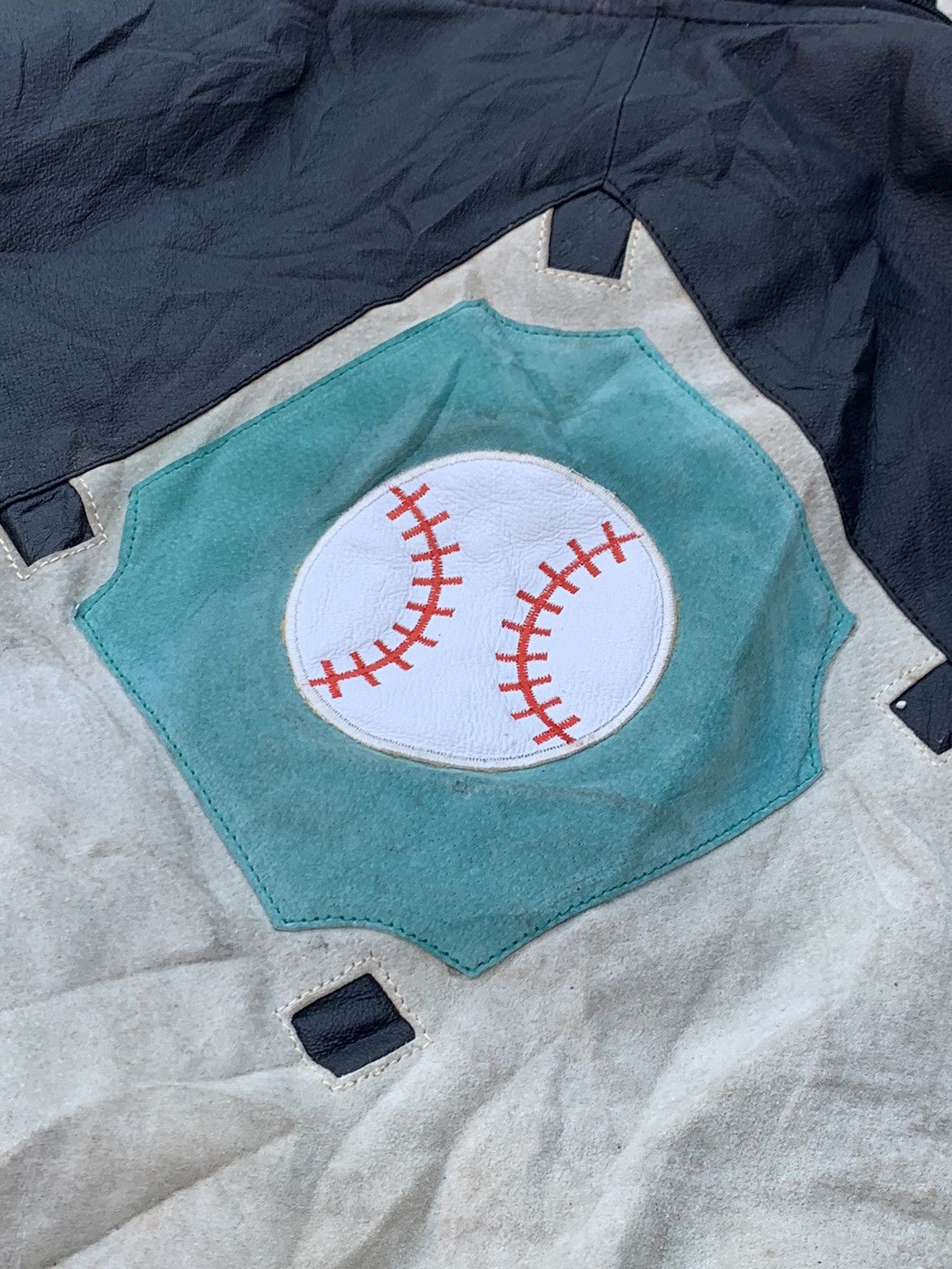 Japanese Brand × Vintage Vintage Varsity Baseball Patch Leather Jacket Size US M / EU 48-50 / 2 - 8 Thumbnail