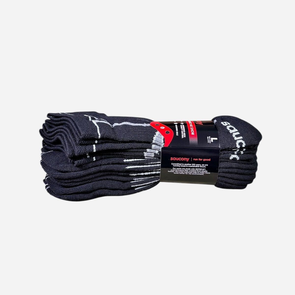 Saucony Saucony Bolt Men’s Black Socks Sz Large Shoe 8-12 6 pk Size ONE SIZE - 5 Thumbnail