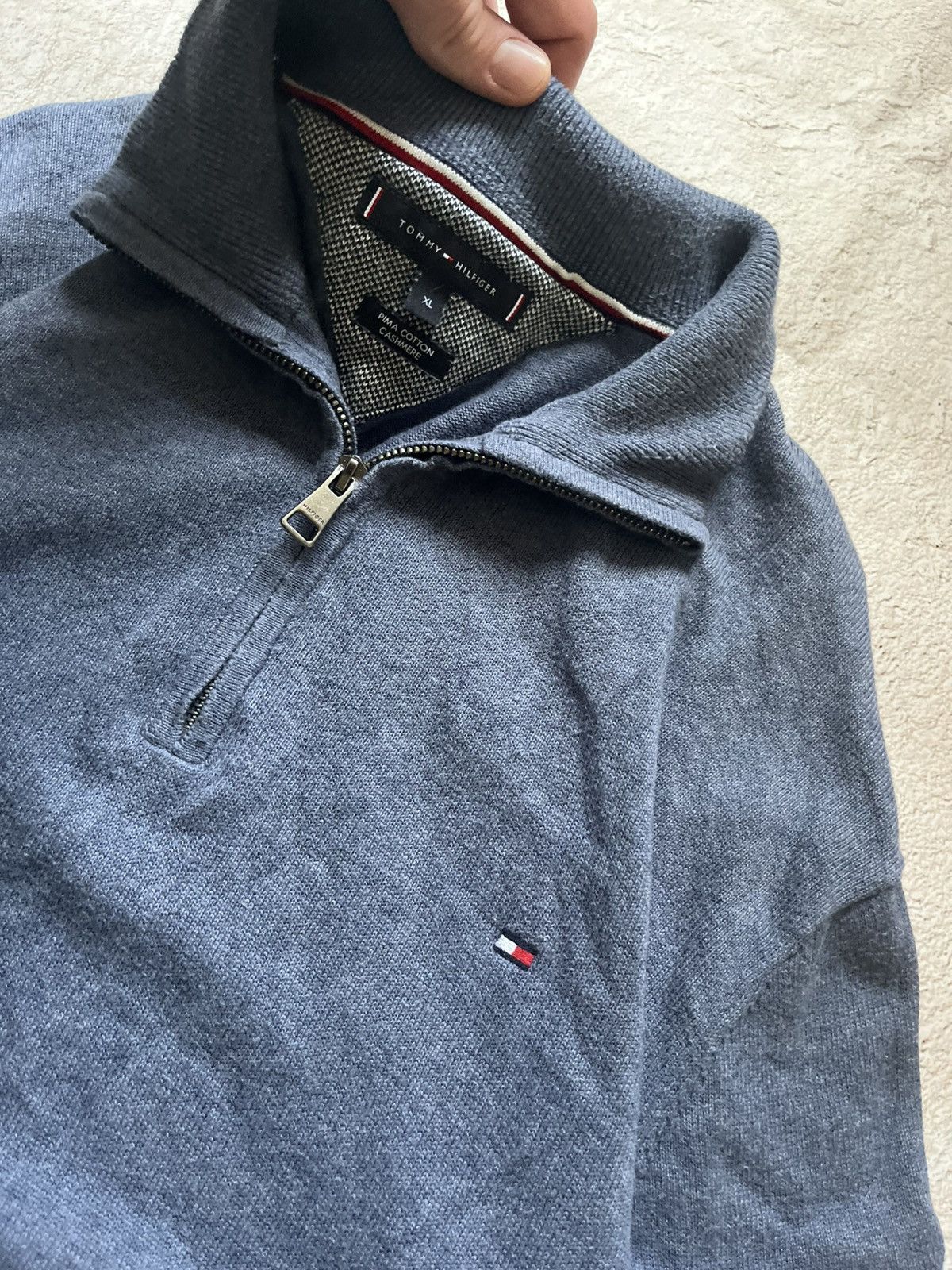 Tommy Hilfiger Tommy Hilfiger Quarter-Zip Knit — Charcoal Size US XL / EU 56 / 4 - 5 Thumbnail