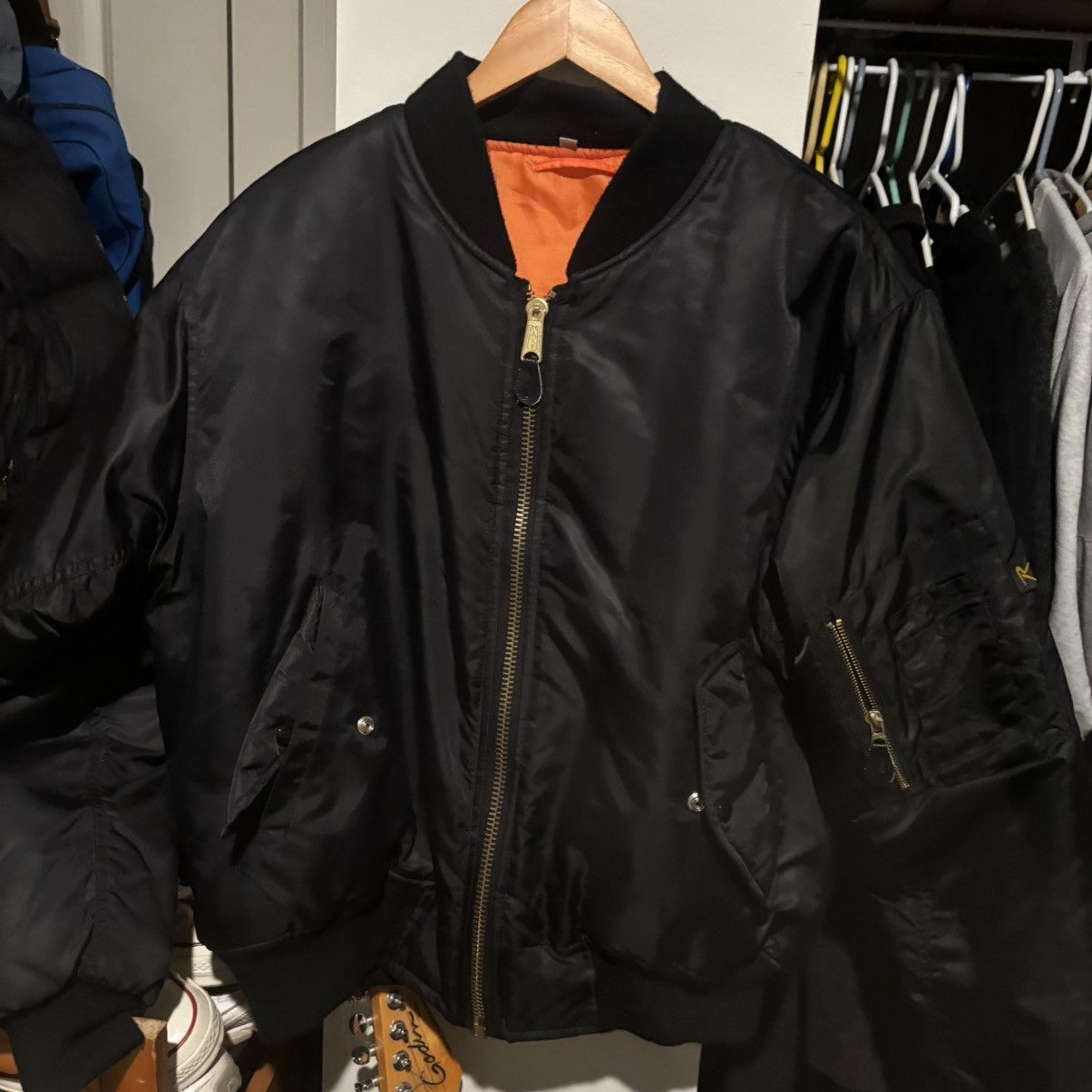Rothco VTG 1989 Marine Bulldogs Rothco MA-1 Graphic Flight Jacket Size US M / EU 48-50 / 2 - 2 Thumbnail
