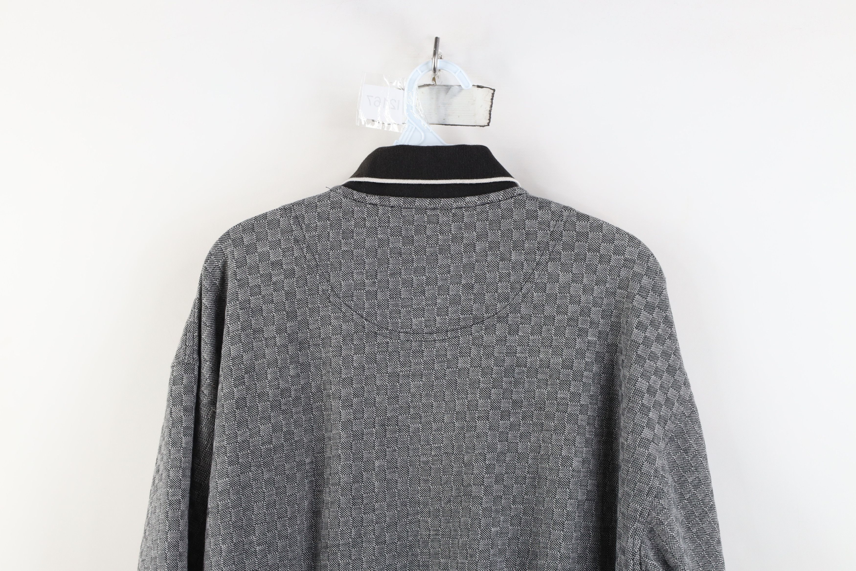 Vintage Vintage 90s Streetwear Checkered Knit Collared Pullover Polo Size US M / EU 48-50 / 2 - 10 Thumbnail