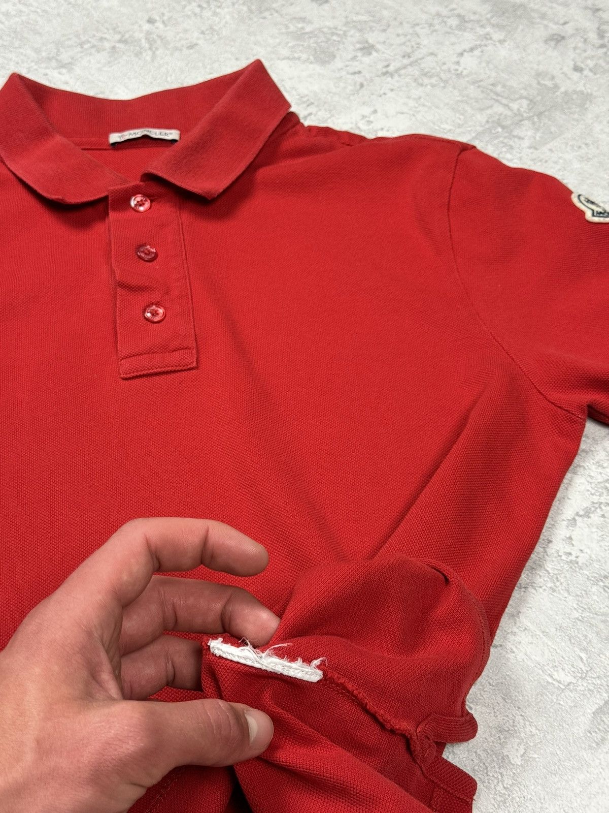 Moncler Moncler Polo T-shirt Red Size S Size US S / EU 44-46 / 1 - 13 Thumbnail