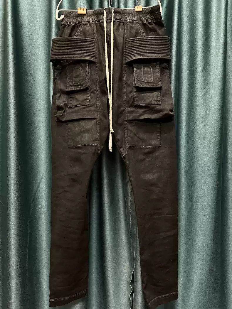 Rick Owens Rick Owens Rick Owens Dark wax double-loop pants-2507 Size US 32 / EU 48 - 1 Thumbnail