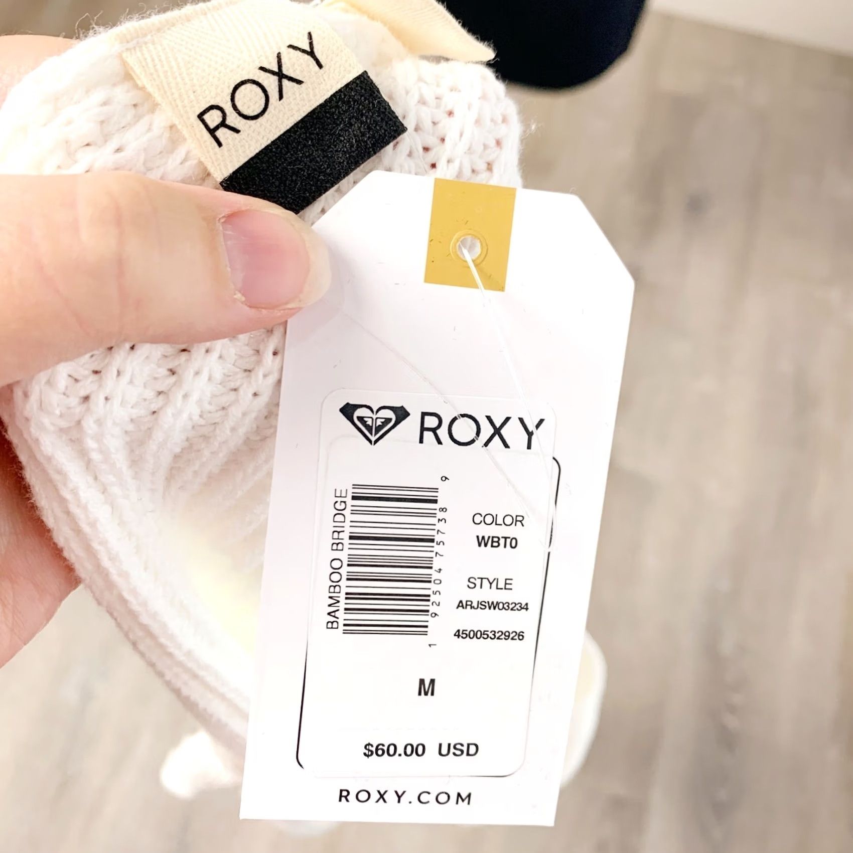 Vintage Roxy Sweater Shirt Woman Medium White Bamboo Bridge Cross Back Knit Long Sleeve Pullover NWT Size M / US 6-8 / IT 42-44 - 6 Thumbnail