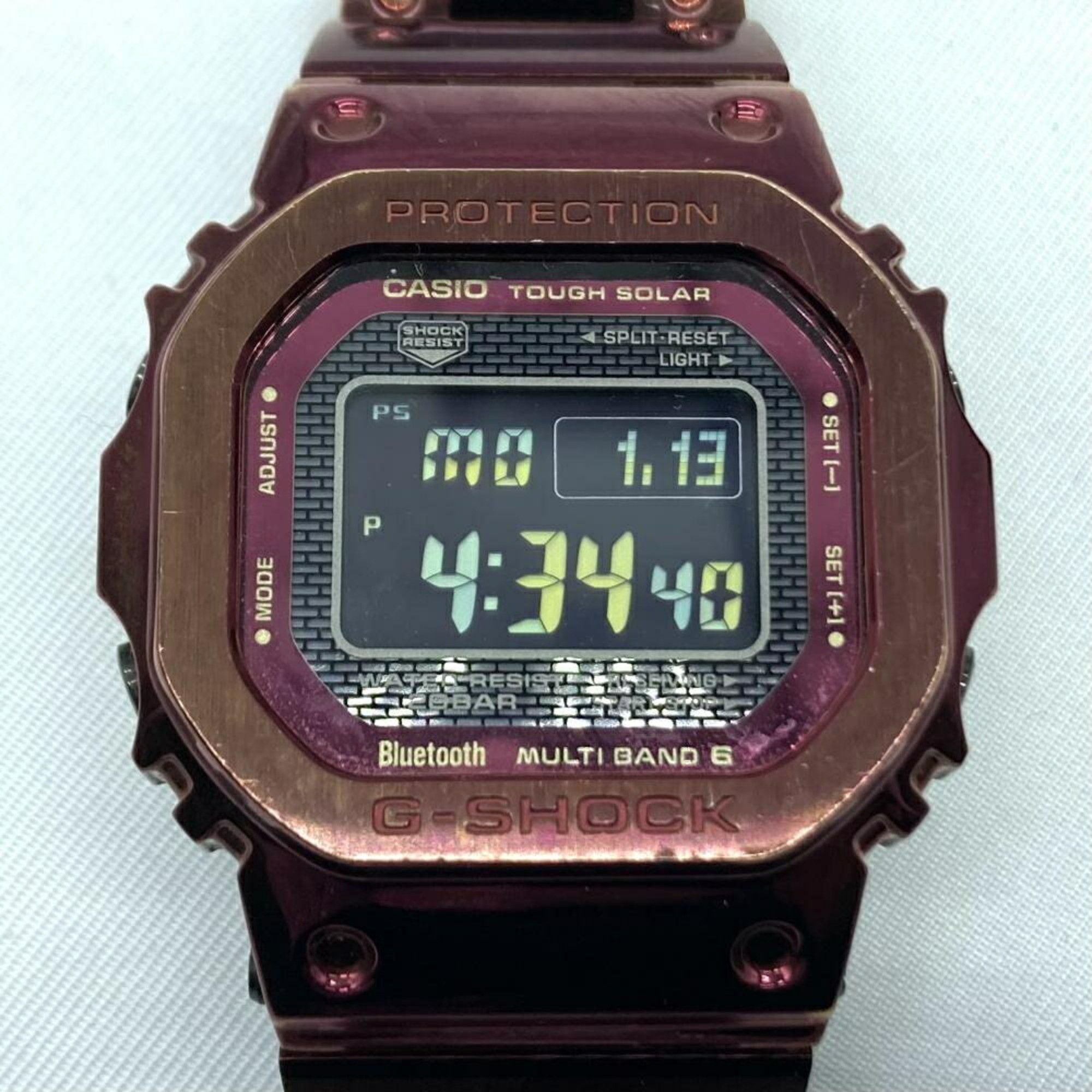 Casio CASIO G-SHOCK GMW-B5000RD-4JF Casio G-Shock Full Metal Radio Solar Mobile Link Red Size ONE SIZE - 1 Thumbnail