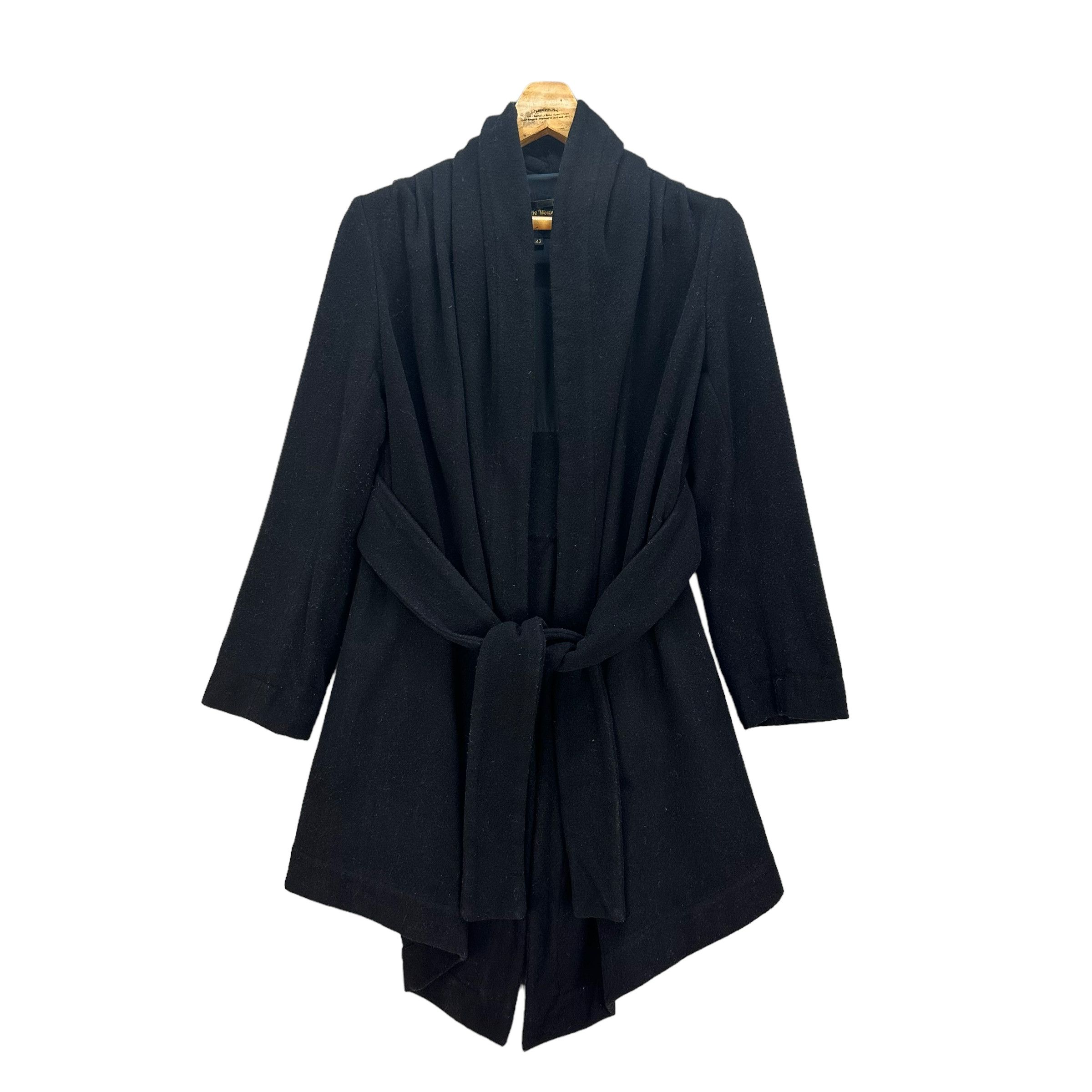 Vivienne Westwood VIVIENNE WESTWOOD ANGLOMANIA BUTTONLESS BELTED COAT 8214-215 Size M / US 6-8 / IT 42-44 - 1 Thumbnail