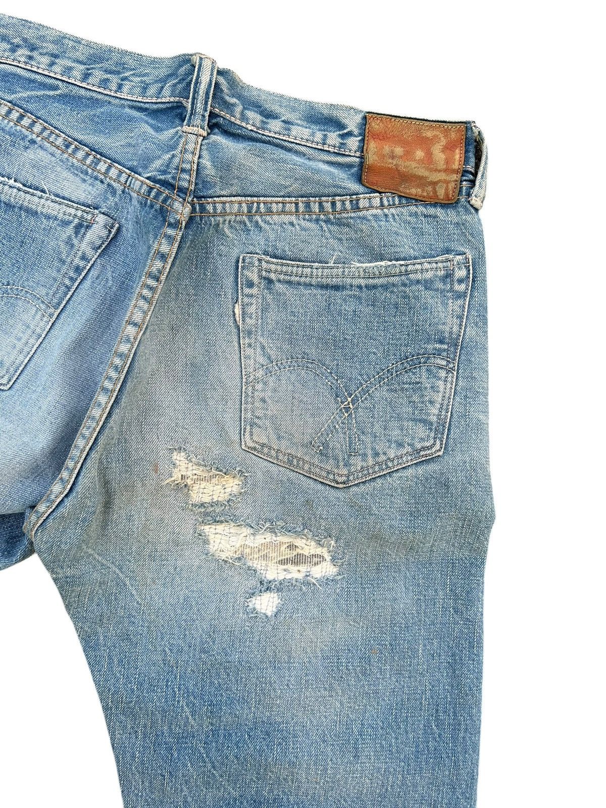 Kapital Thrashed Vintage Full Count Selvedge Repair Denim Jeans Size US 30 / EU 46 - 12 Thumbnail