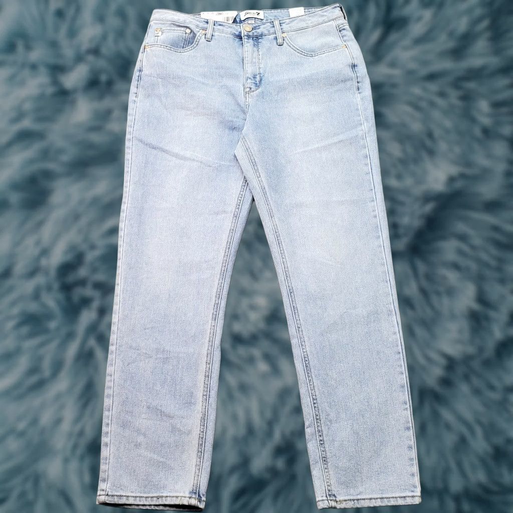 Vintage Seven7 Jeans Womens 10 Blue Denim Flat Front Straight High Rise Jeans Size 32" / US 10 / IT 46 - 1 Thumbnail