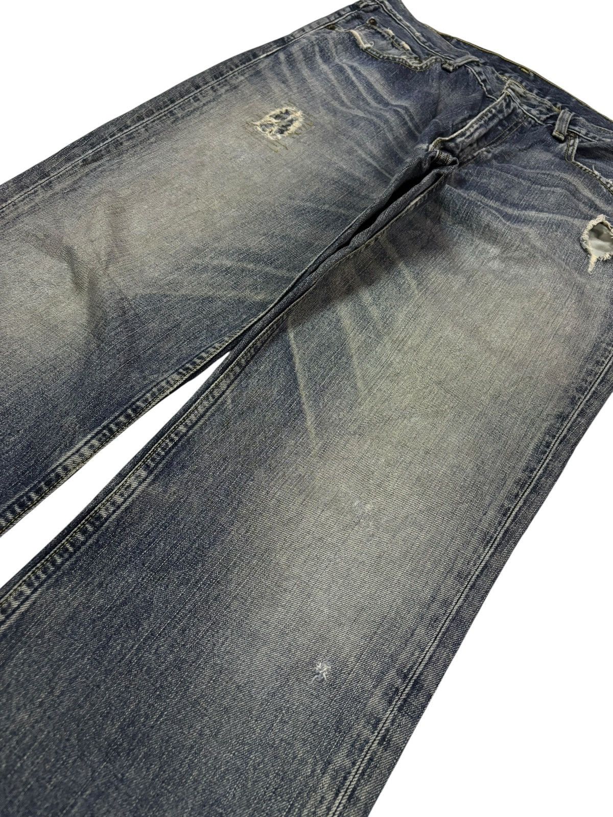 Levi's Vtg 90s Levis 507 Distressed Jeans Size US 32 / EU 48 - 3 Thumbnail