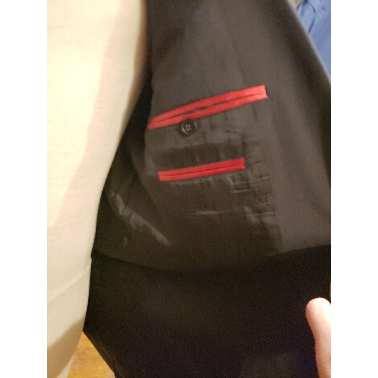 Hugo Boss Hugo Boss Mens Wool Two Button Blazer Jacket Black Size 44 S Size 44S - 4 Thumbnail