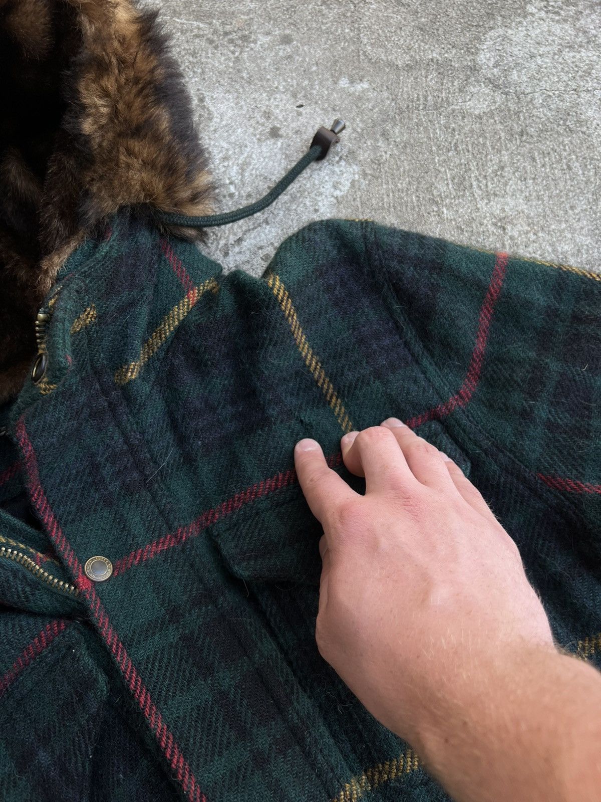 Ralph Lauren Blue Label × Vintage Ralph Lauren Blue Label Wool & Alpaca Blend Real Fur Jacket Size L / US 10 / IT 46 - 15 Thumbnail