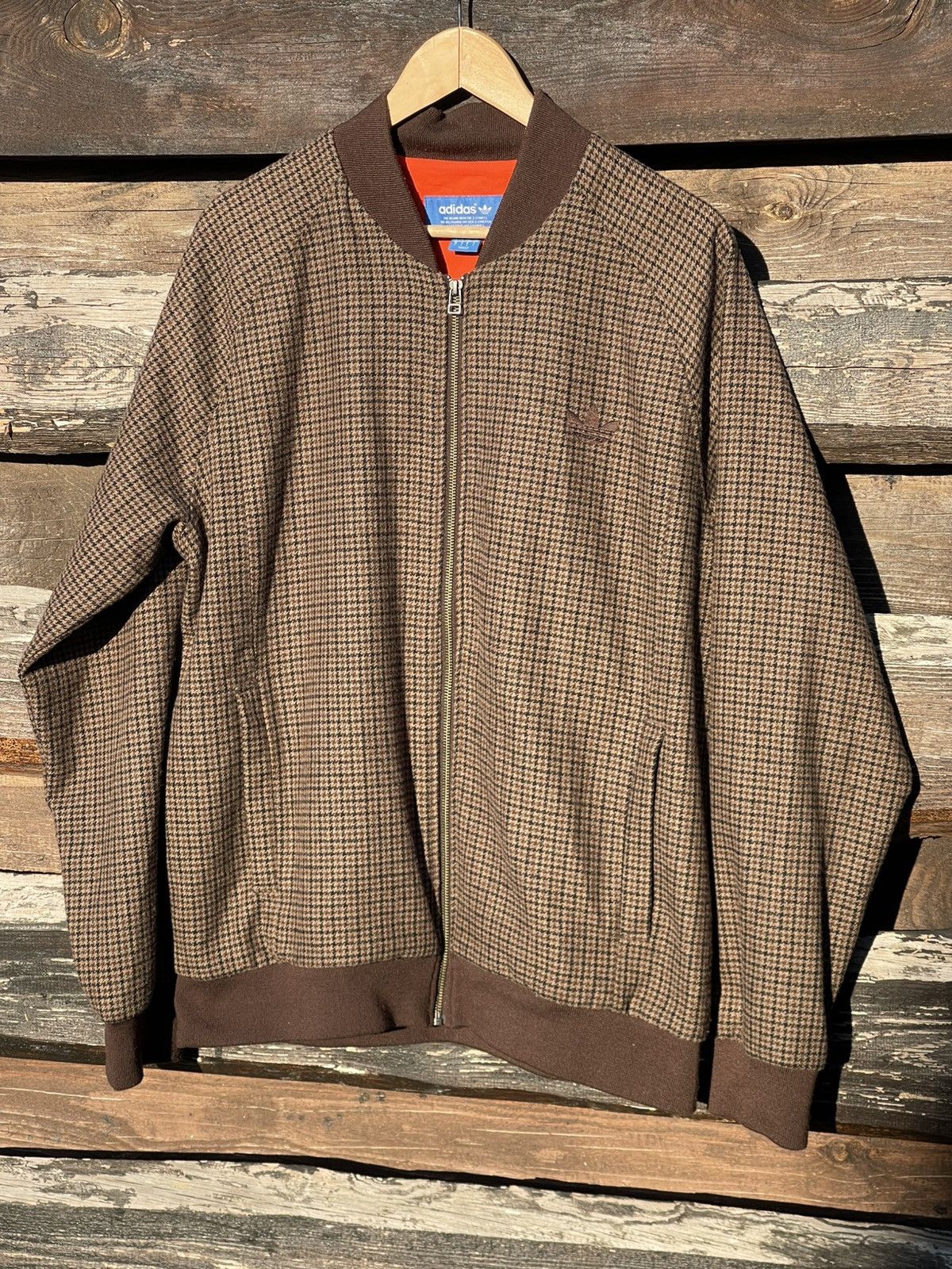 Adidas 2015 Adidas Tweed Wool Bomber Jacket UK style checkered Size US L / EU 52-54 / 3 - 3 Thumbnail