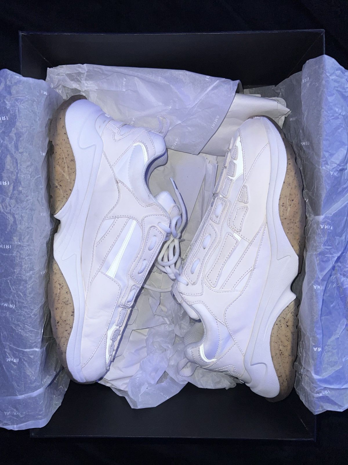 Amiri Amiri bone runner “Alabaster” Size US 12 / EU 45 - 1 Thumbnail