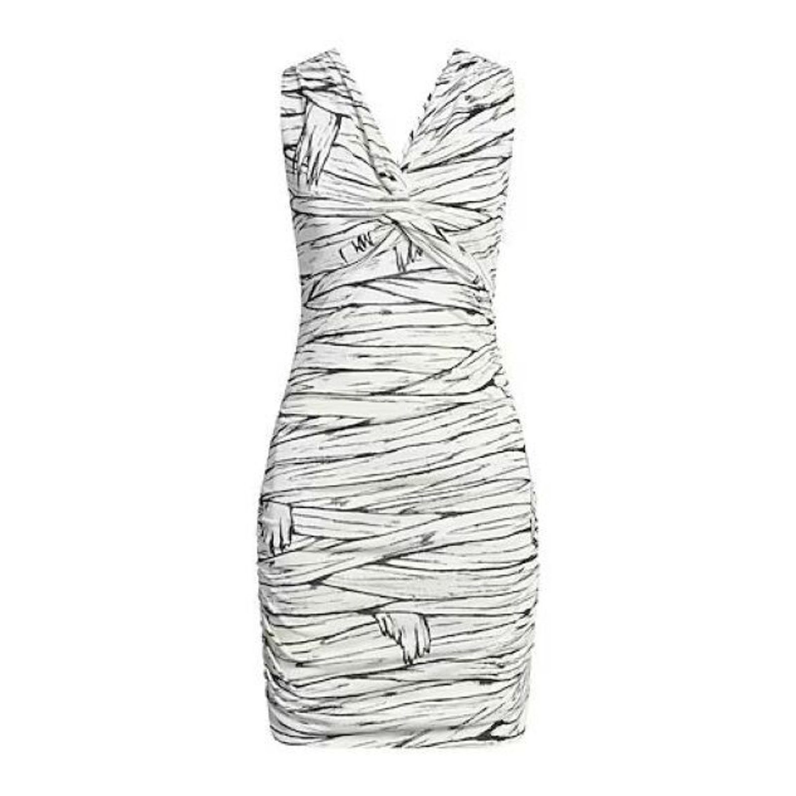Moschino SS20 Moschino Couture Jeremy Scott Bodycon Mini Dress Mummy Size M / US 6-8 / IT 42-44 - 6 Thumbnail