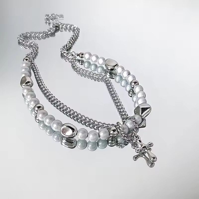 Jewelry Punk Cross Trend Chain Necklce Size ONE SIZE - 3 Thumbnail