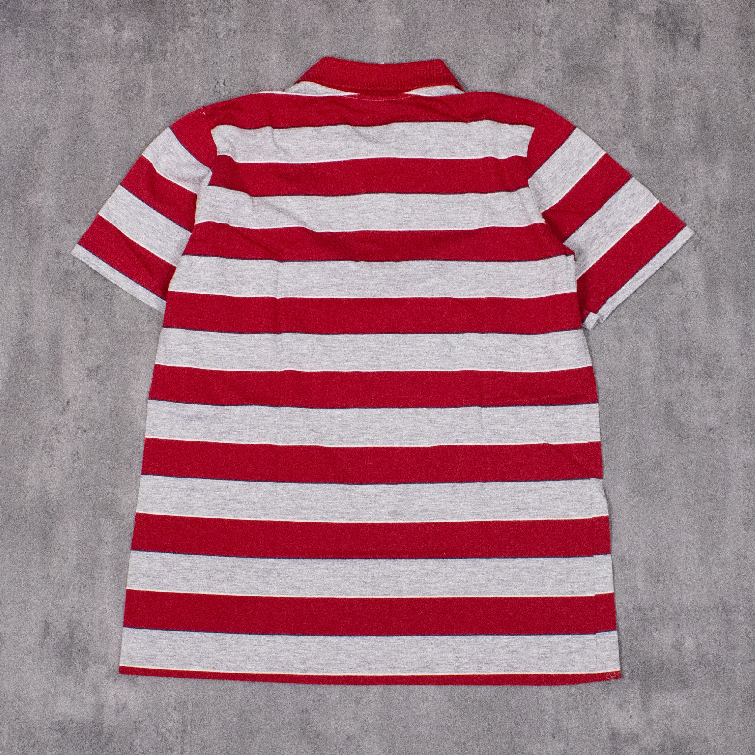 Vintage Vintage 1980s Mcdonalds Red And Grey Striped Polo Size US M / EU 48-50 / 2 - 7 Thumbnail