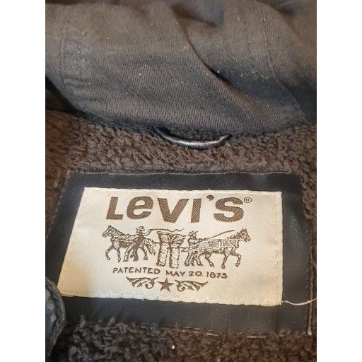 Levi's Vintage Levis Mens Y2K Dark Brown Pleather Biker Jacket Sz M Size US M / EU 48-50 / 2 - 6 Thumbnail