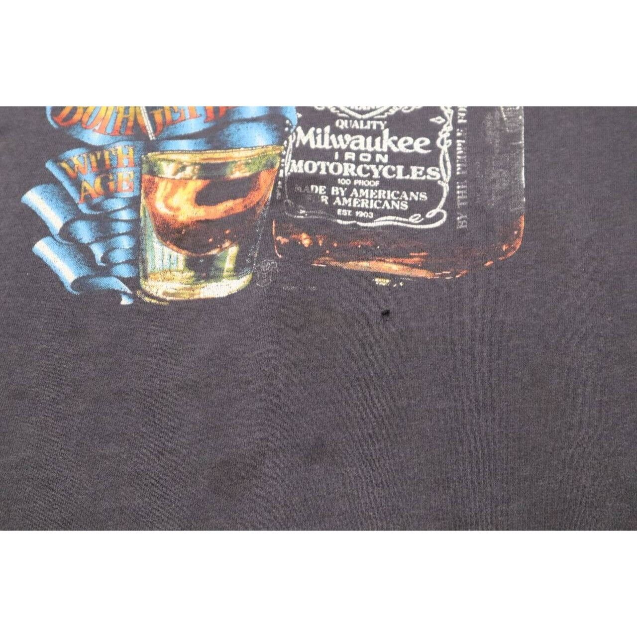 Vintage Vtg 80s Harley Davidson And Good Whiskey Sleeveless T Shirt Size US L / EU 52-54 / 3 - 6 Thumbnail