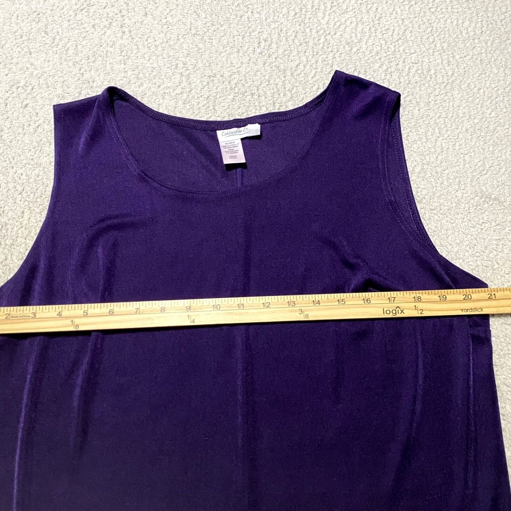 Coldwater Creek Coldwater Creek Womens Dress 1X Purple Sleeveless Round Neck Midi Sheath Plus Size Summer 1457 Size XL / US 12-14 / IT 48-50 - 6 Thumbnail