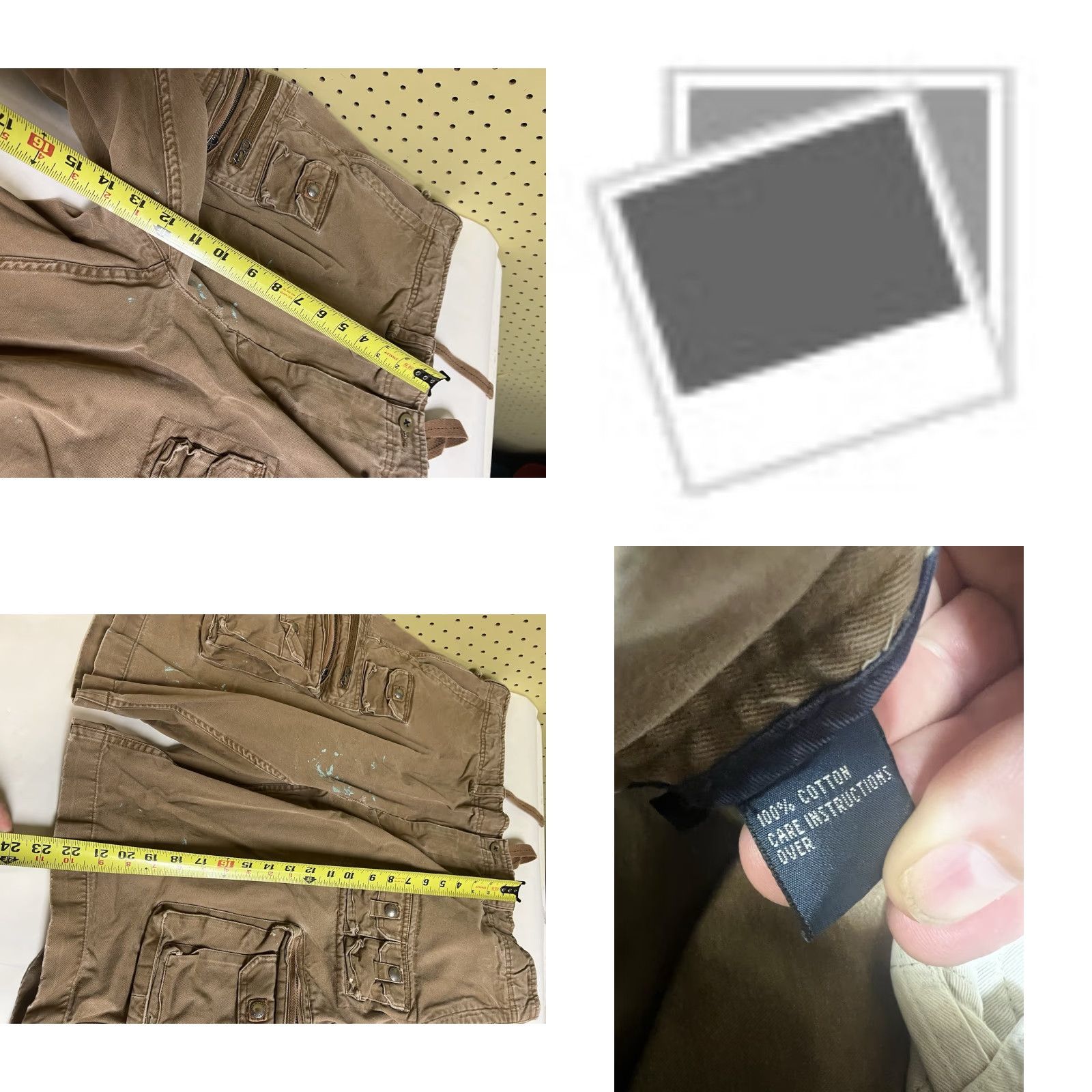 Polo Ralph Lauren VINTAGE Polo Ralph Lauren Cargo Shorts Mens 41” Brown Cotton Canvas Distressed Cargo Pocket Military Casual Size US L / EU 52-54 / 3 - 8 Thumbnail