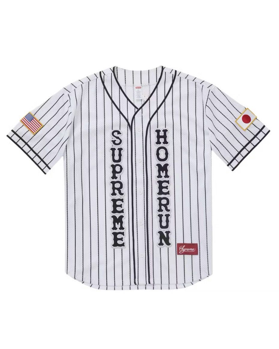 Supreme Supreme SS25 Homerun Baseball Jersey Stripe LARGE Size US L / EU 52-54 / 3 - 1 Thumbnail