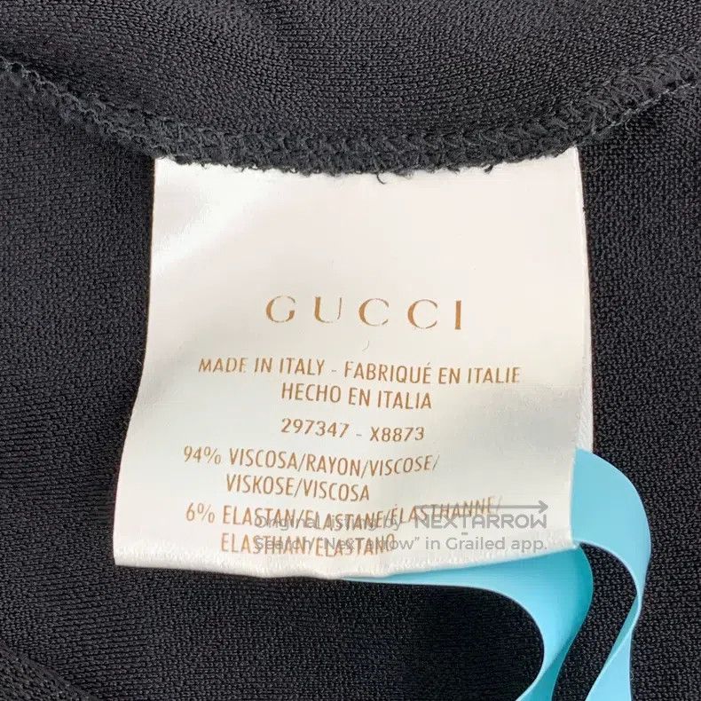 Gucci Gucci Black knotted casual round-neck short-sleeved T-shir Size M / US 6-8 / IT 42-44 - 6 Thumbnail