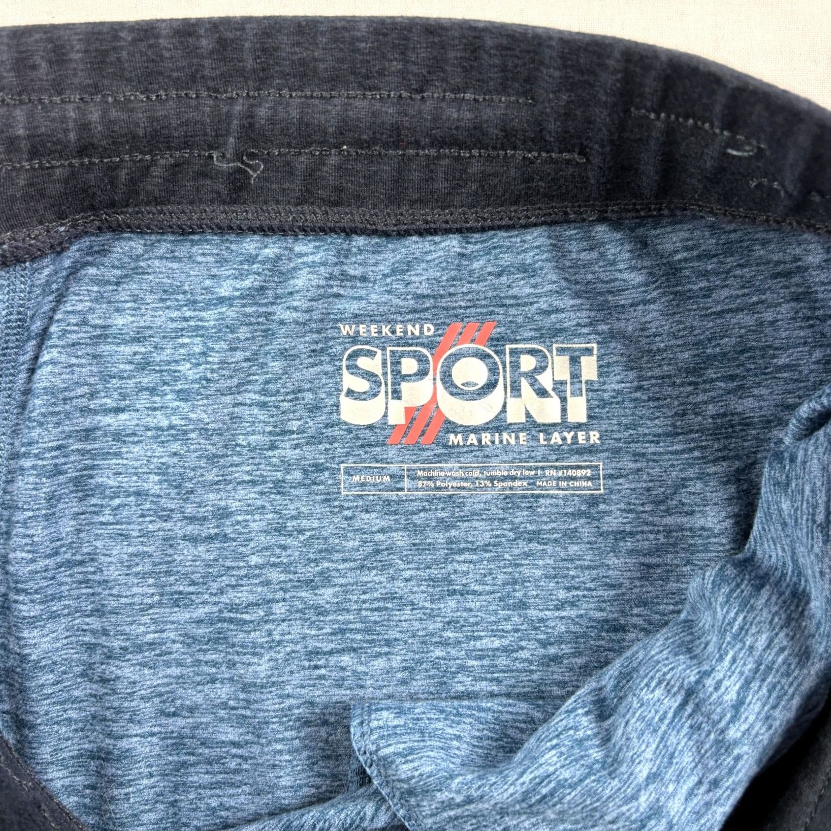 Marine Layer Marine Layer Pants Mens M Blue Weekend Sport Stretch Sweat Casual Regular Mens Size US 31 - 3 Thumbnail