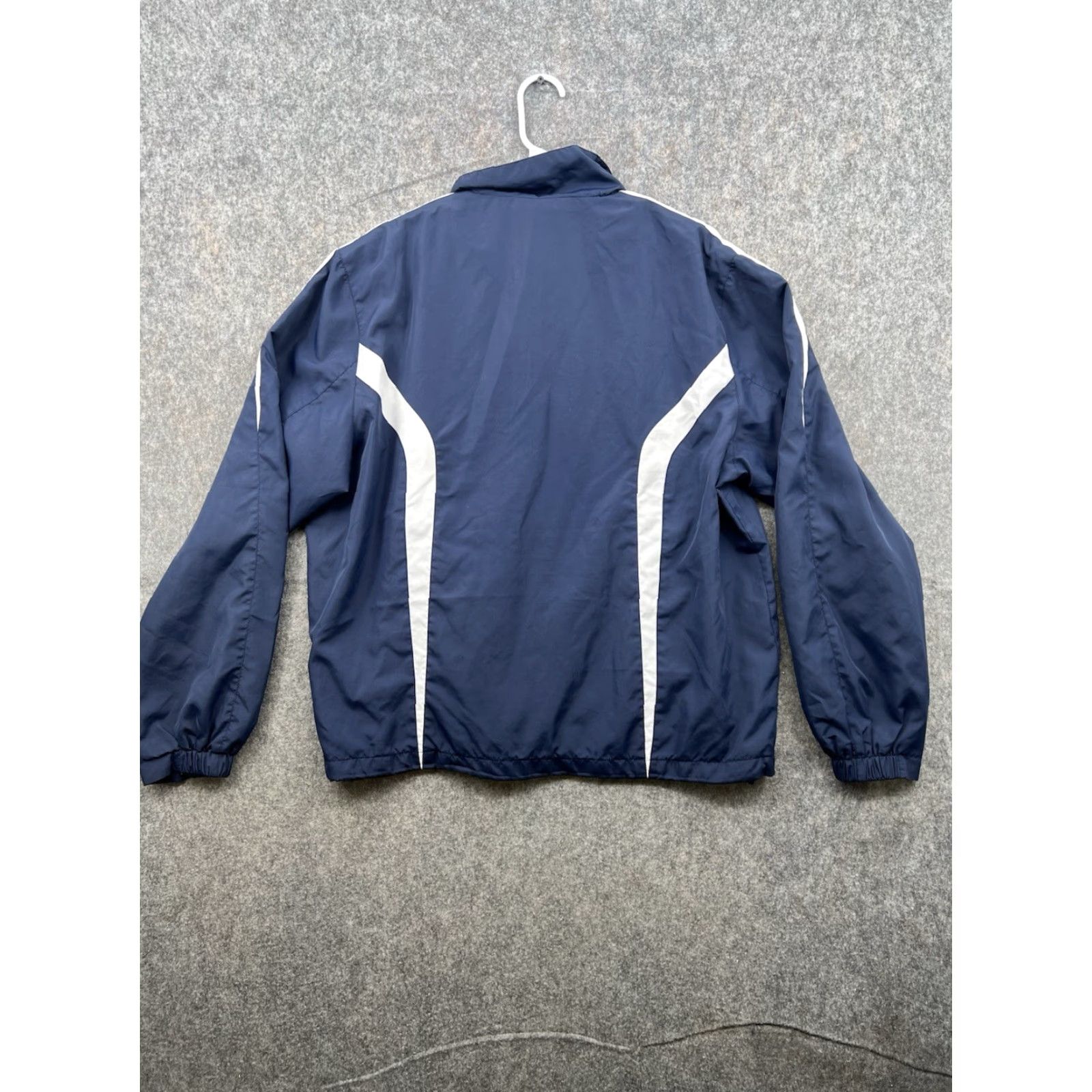 Vintage VINTAGE Sport-Tek Track Jacket Blue & White School Of Excellence In Education | Size M | Men | Regular Jacket Size US M / EU 48-50 / 2 - 8 Thumbnail