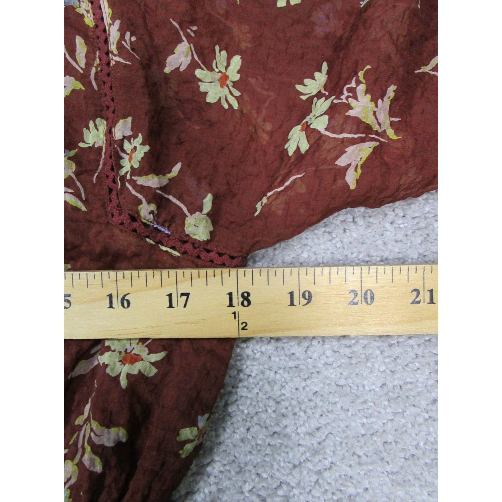 Madewell Madewell Dress Womens Medium Brown Yellow Floral Blouson Size M / US 6-8 / IT 42-44 - 6 Thumbnail