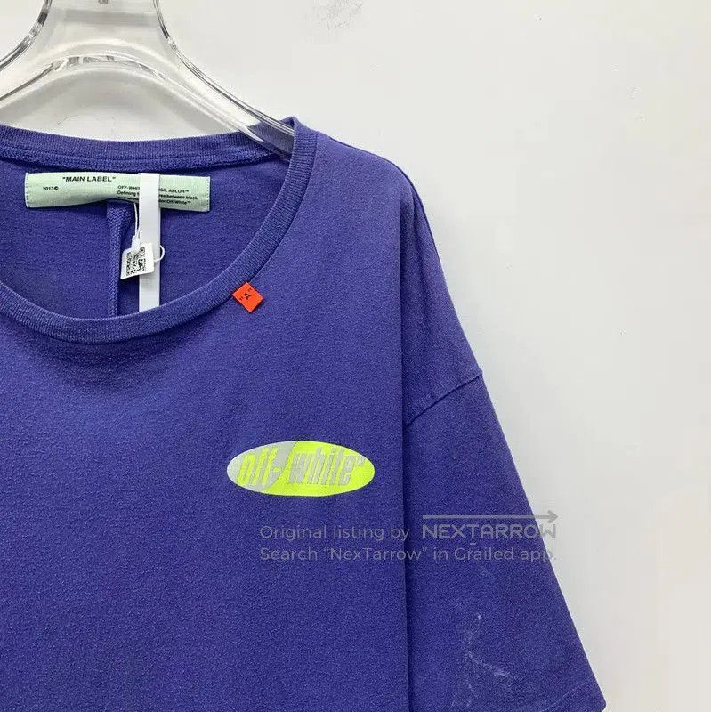 Off-White Off-White Blue Cotton Men's T-Shirt . Size US L / EU 52-54 / 3 - 2 Thumbnail