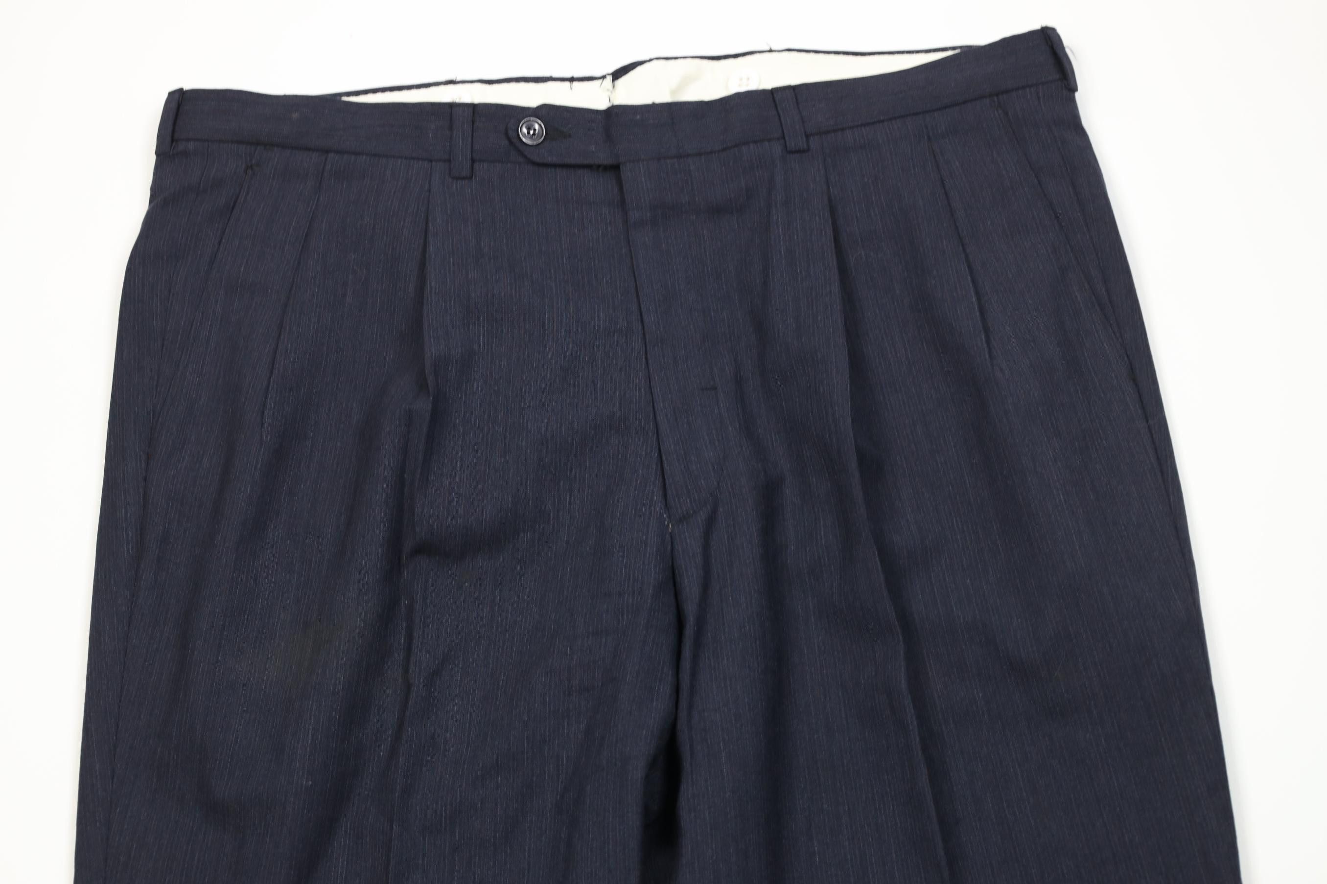 Vintage Vintage 70s Streetwear Wool Knit Wide Leg Chino Pants Size US 38 / EU 54 - 2 Thumbnail
