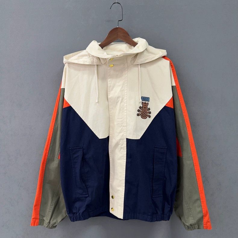 Gucci Gucci Pineapple embroidered stitched hooded jacket Size US M / EU 48-50 / 2 - 1 Thumbnail