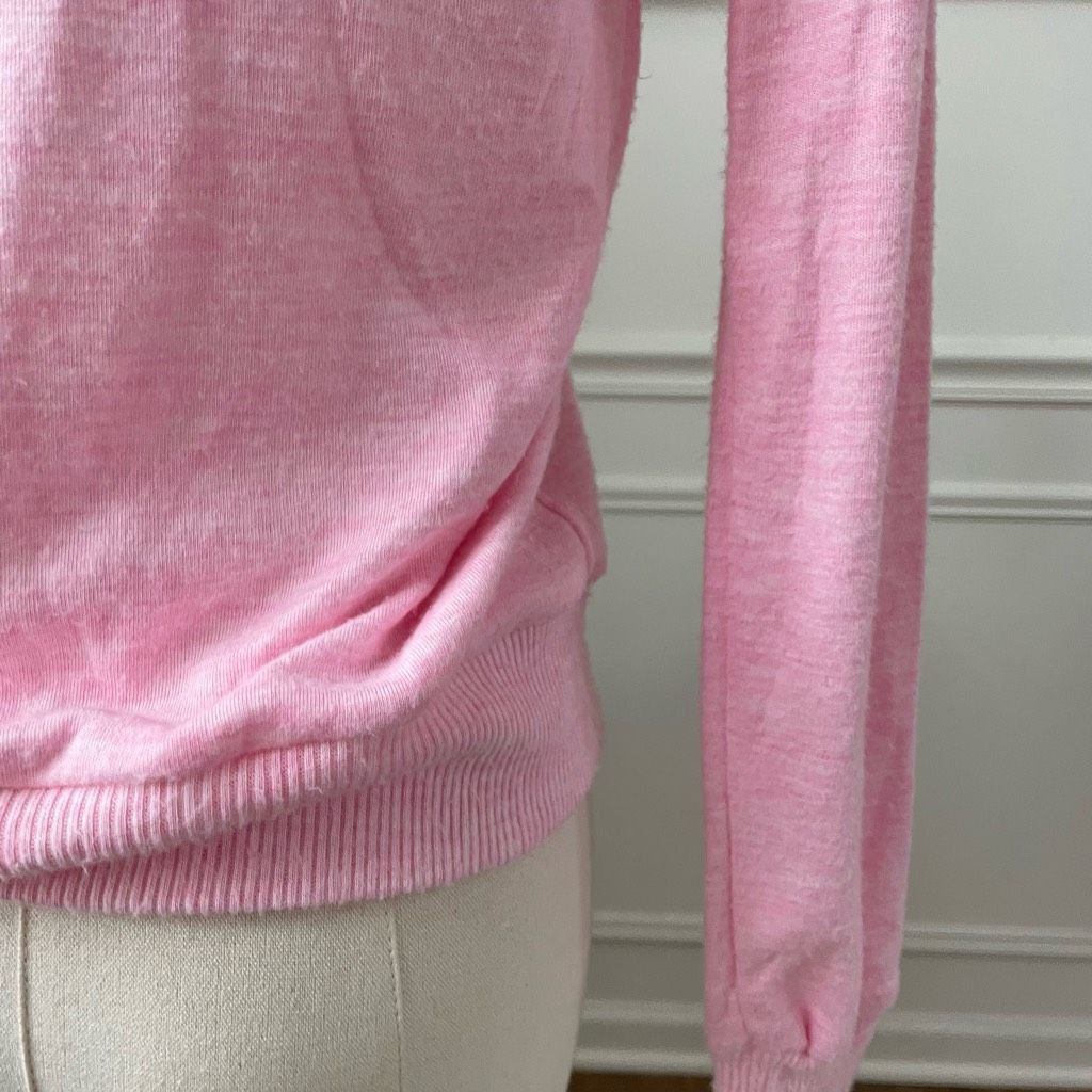 Vintage Vintage 70s Pink Top White Eyelet Lace Peter Pan Collar XS Size XS / US 0-2 / IT 36-38 - 6 Thumbnail