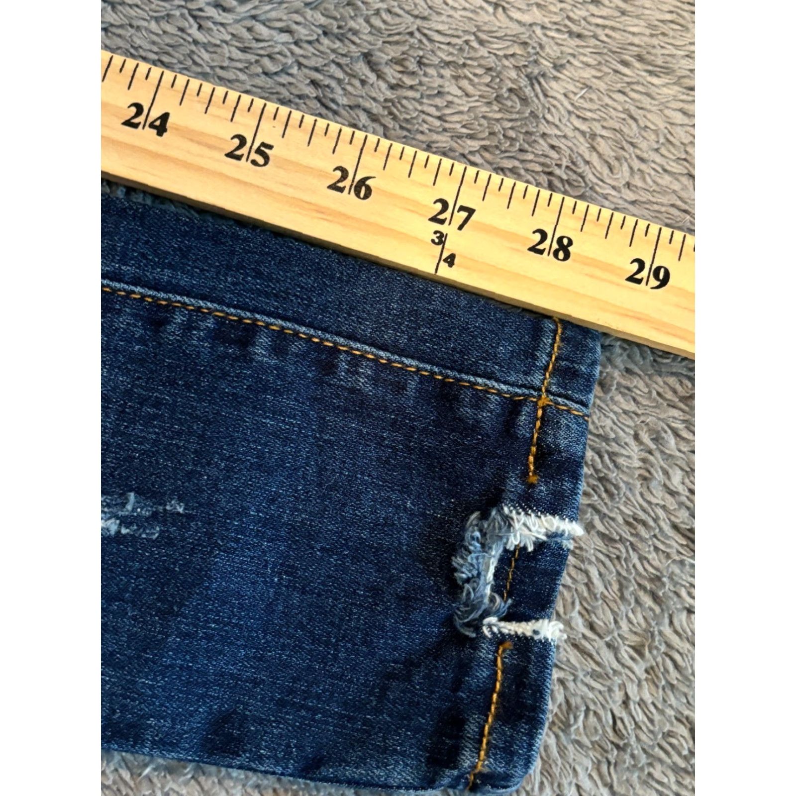 Vintage VINTAGE KanCan Jeans Womens 24/1 Blue Skinny Mid Rise Denim Stretch Frayed Hem Jeans Womens Slim Skinny Jeans 25 Blue Size 42" / US 20 - 7 Thumbnail