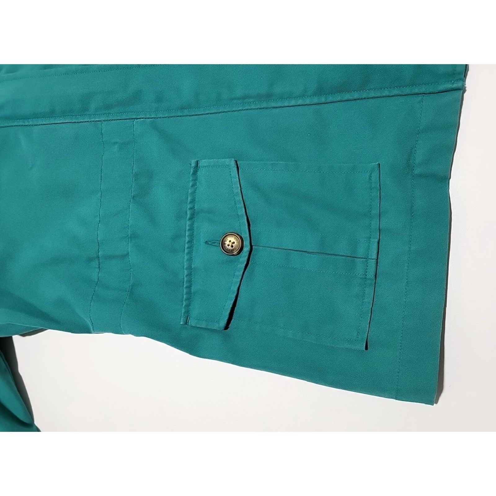 Orvis VINTAGE Orvis Jacket Women's Medium Green Full Zip Polycot 80's Casual Outdoors Mens? Size M / US 6-8 / IT 42-44 - 5 Thumbnail