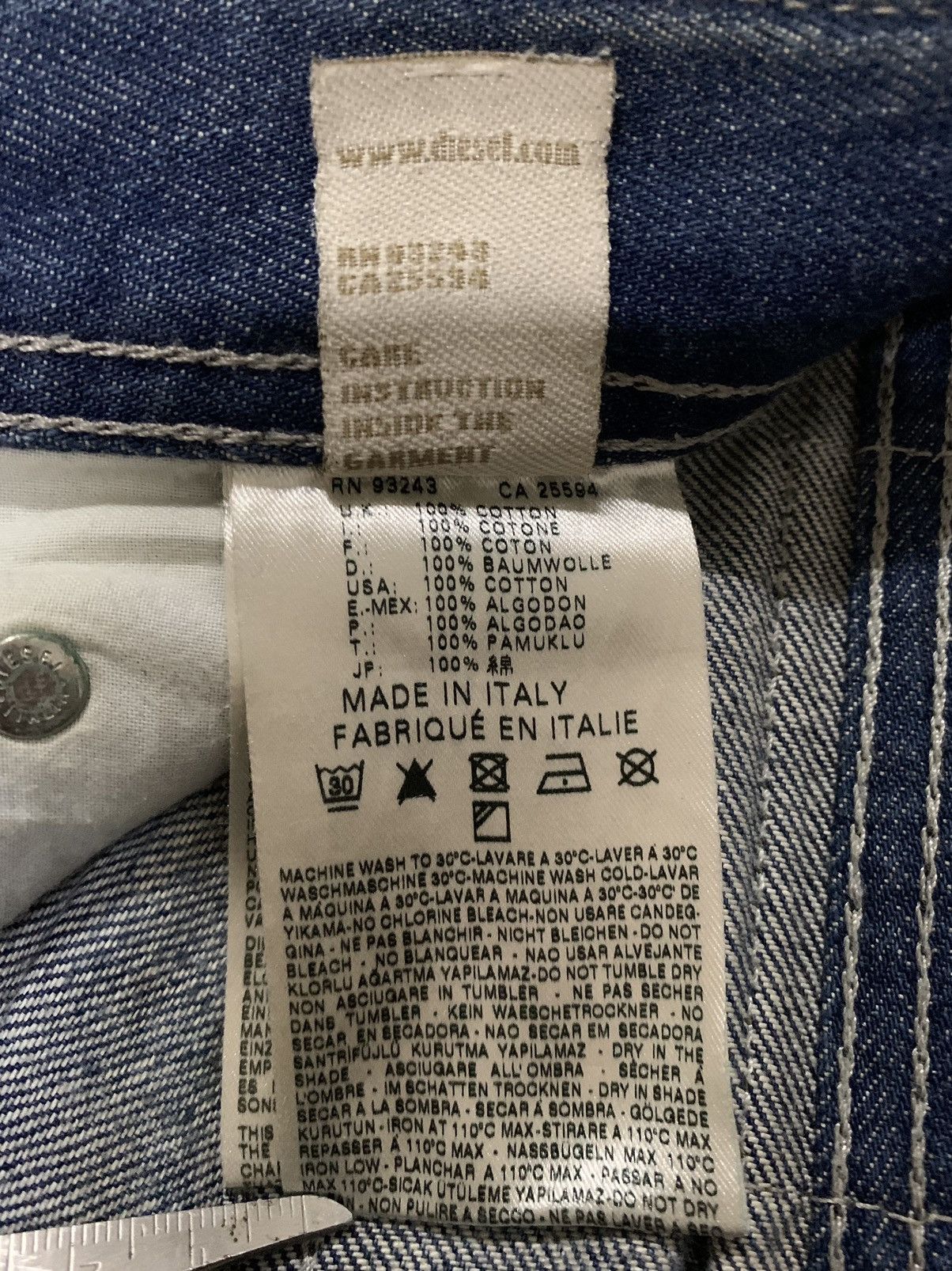 Diesel Vintage Diesel Industry Safado Mud Wash Button Fly Jeans Size US 31 - 20 Thumbnail