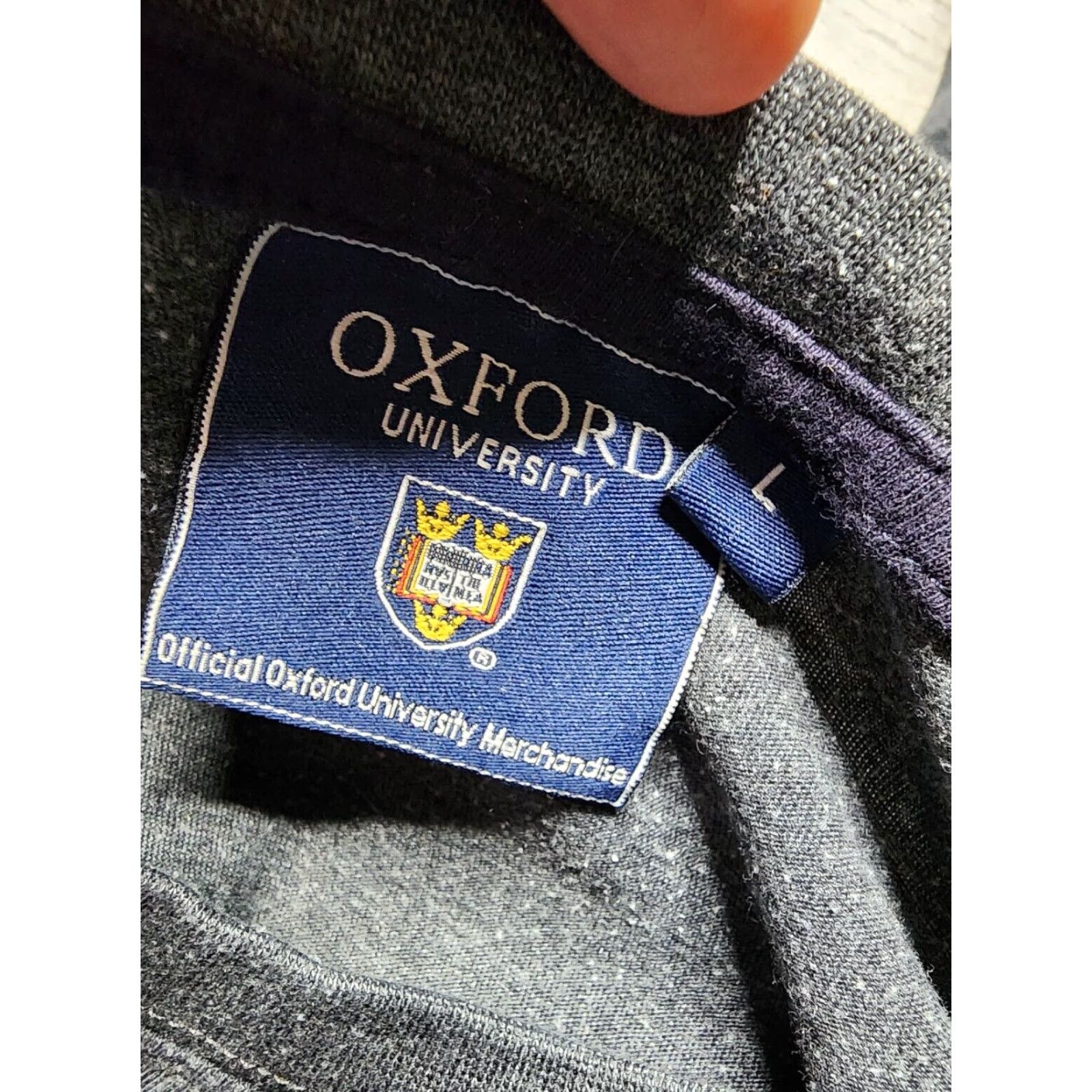 Logo 7 VINTAGE 90s Oxford University Embroidered Logo T Shirt Adult Unisex Large Blue Cotton Size XS / US 0-2 / IT 36-38 - 4 Thumbnail