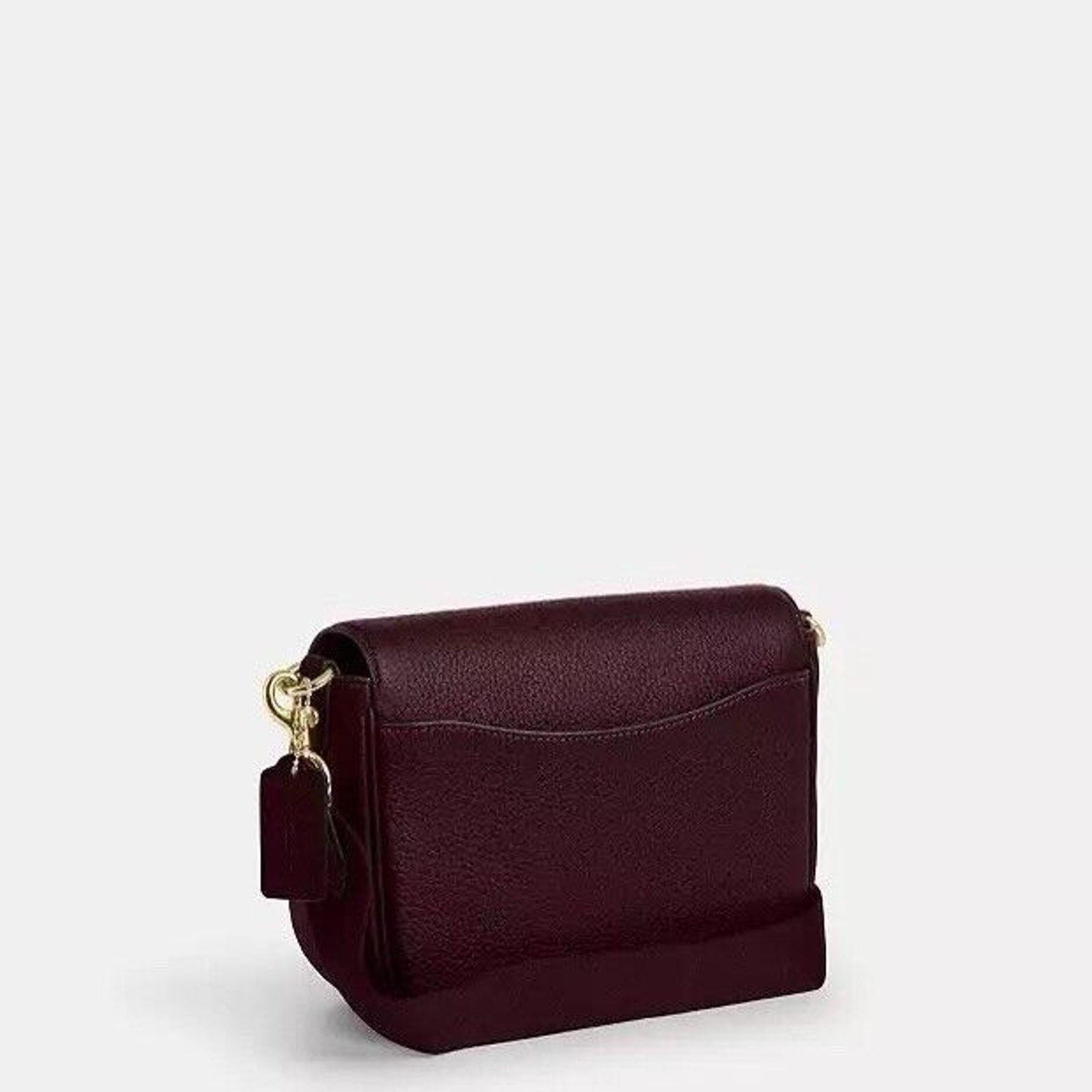 Coach NWT COACH Amelia Saddle Bag Shoulder Chalk CP107 Gold/Merlot Size ONE SIZE - 7 Thumbnail