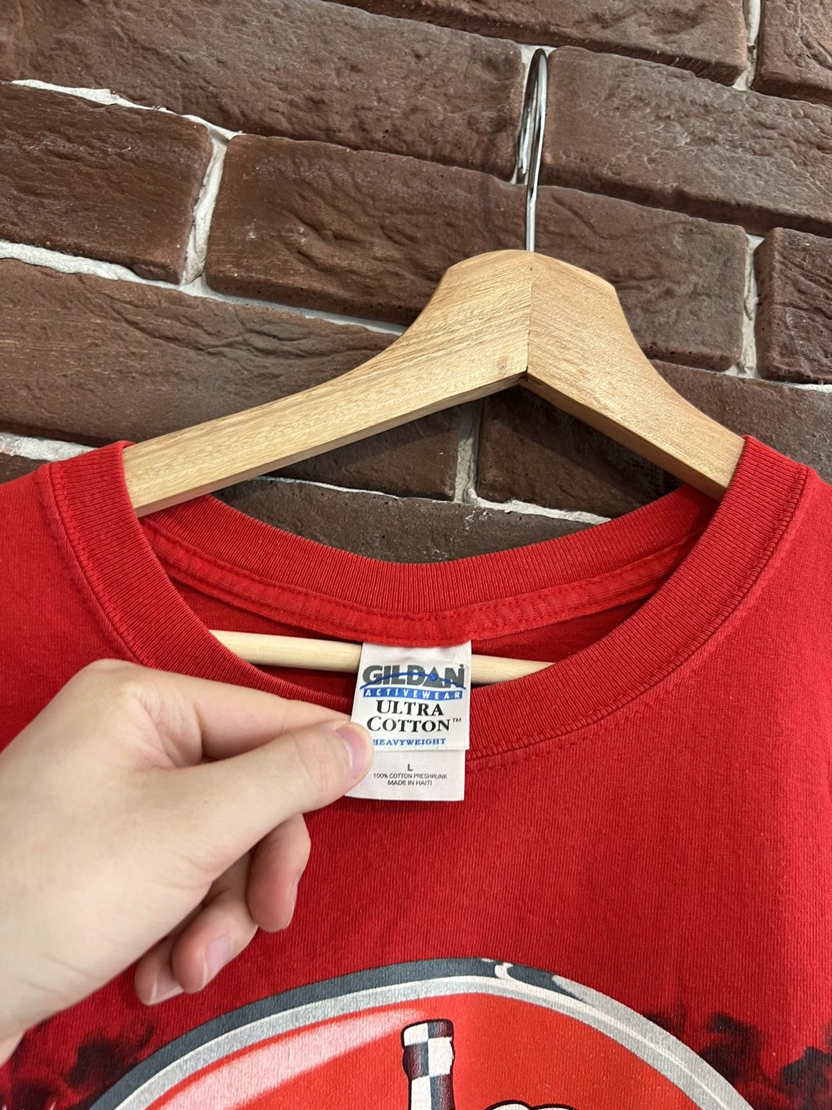 NASCAR 00s Vintage Coca Cola Beware Beast Nascar Tee Flame Racing Size US L / EU 52-54 / 3 - 7 Thumbnail