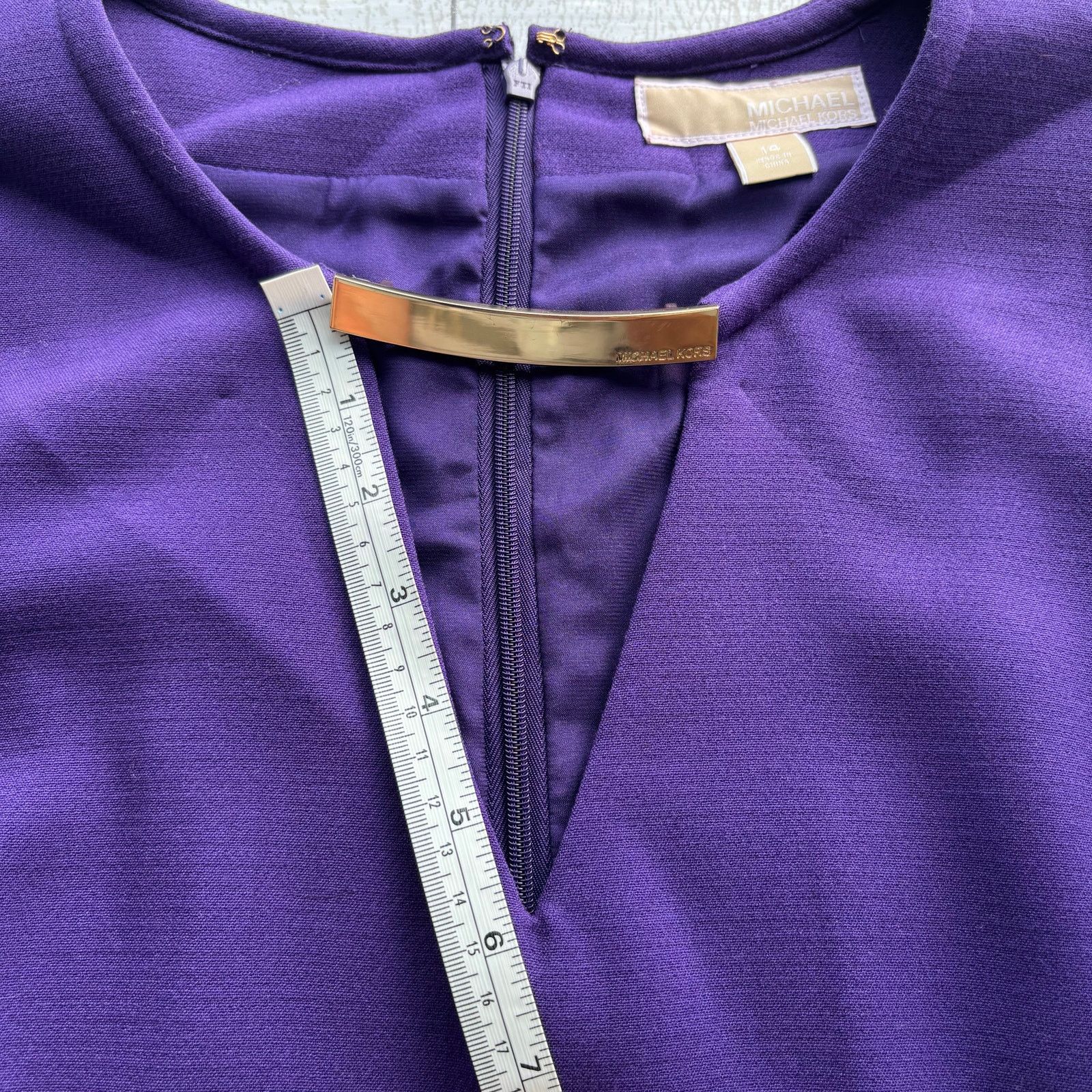 Michael Kors MICHAEL Michael Kors Purple Sleeveless Shift Dress Size 14 Size XL / US 12-14 / IT 48-50 - 7 Thumbnail