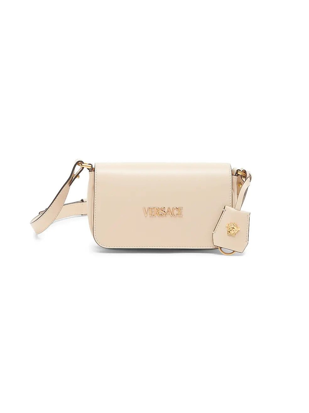 Versace os11x0326 Size: OS / Tag Mini Leather Shoulder Bag in Cream Size ONE SIZE - 1 Thumbnail