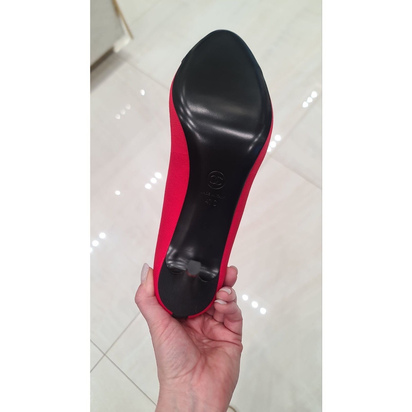 Chanel NWOB Chanel 2019 Red & Black Knit Sock Booties, Size 41 Size US 10 / IT 40 - 7 Thumbnail