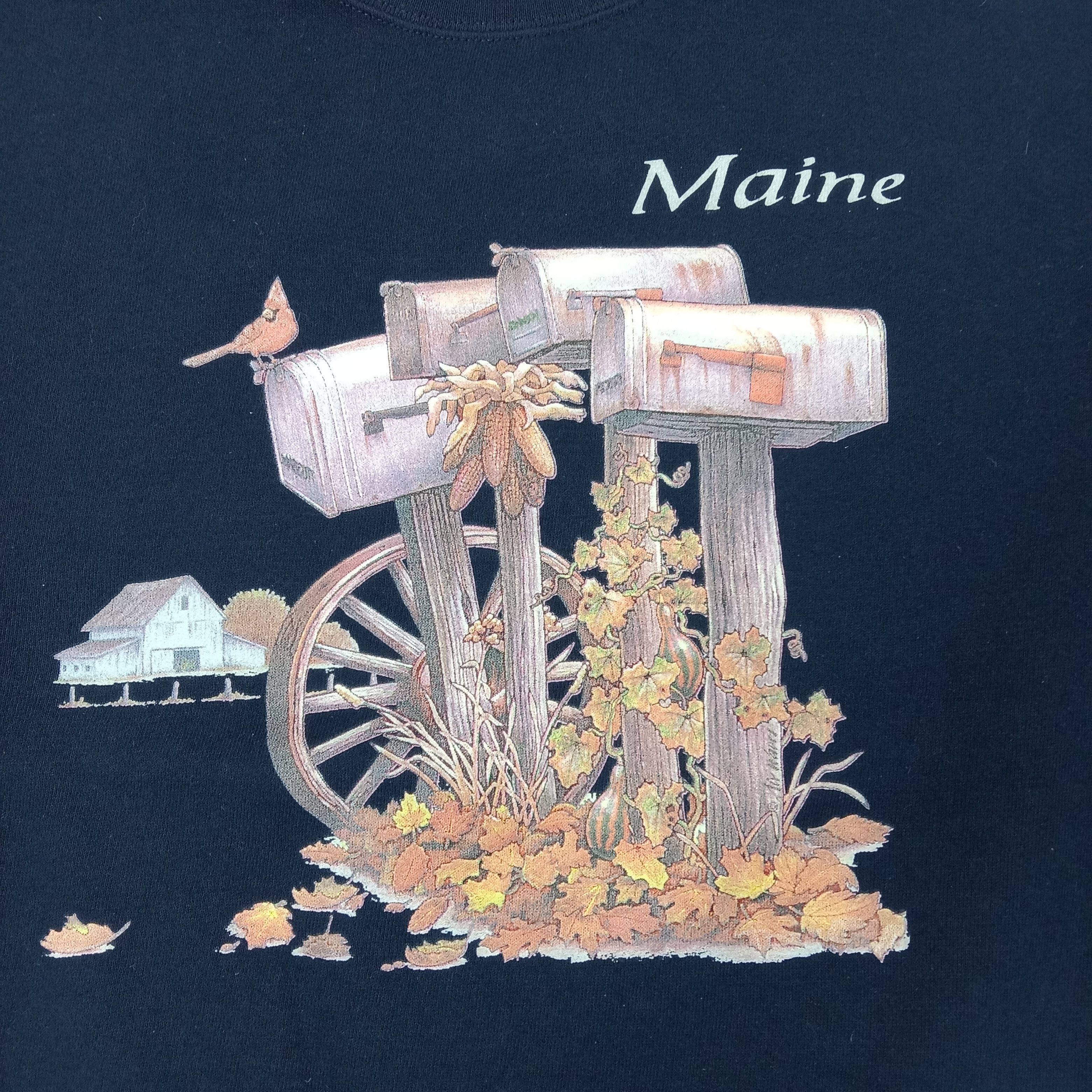 Vintage Maine American Art Retro Style Sweatshirt C225N21 Size US XXL / EU 58 / 5 - 2 Thumbnail
