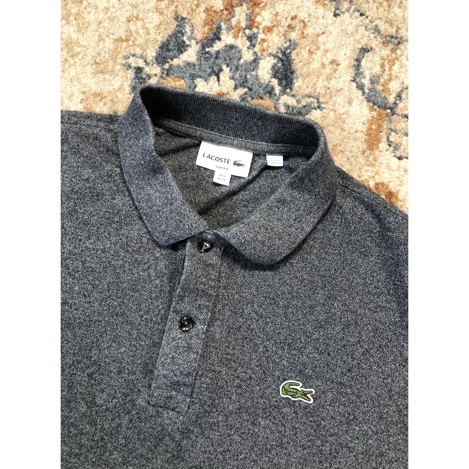 Lacoste Lacoste Polo Shirt Mens XL Gray Solid Slim Fit Short Sleeve Casual Polo Shirt Mens XL Gray Solid Slim Fit Short Sleeve Casual Size US XL / EU 56 / 4 - 6 Thumbnail