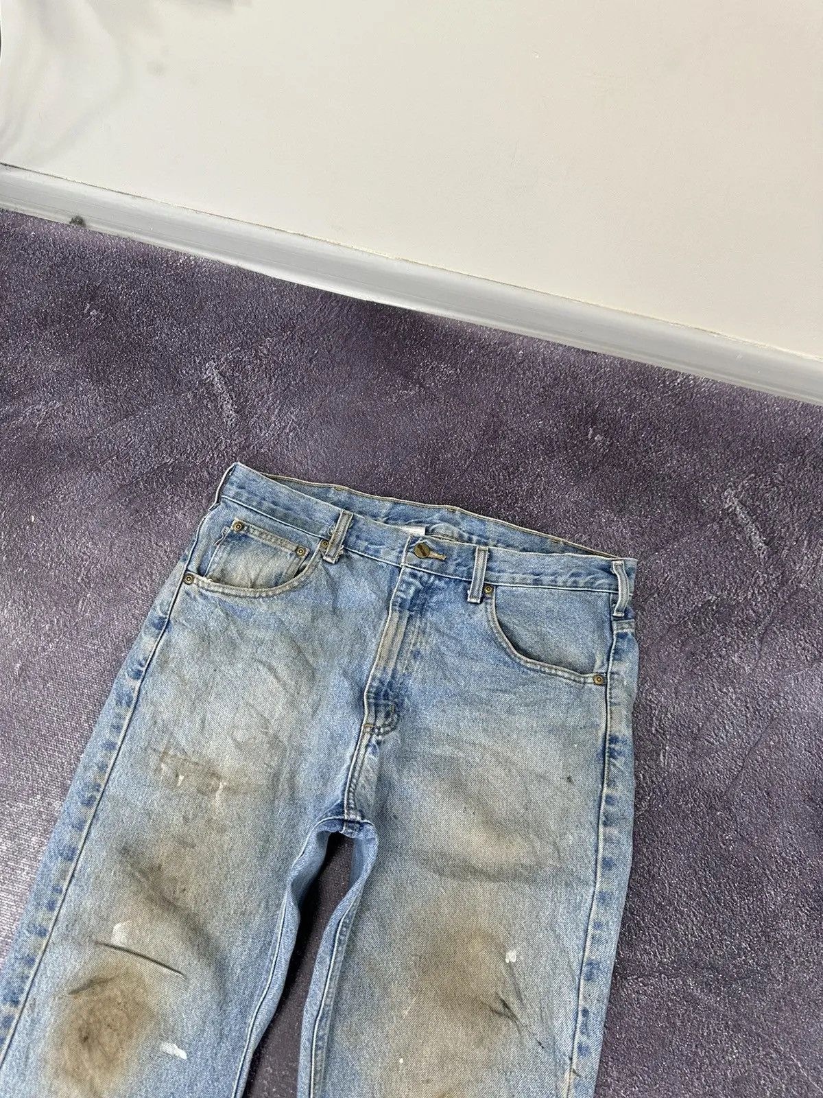 Carhartt × Vintage Vintage Carhartt Traditional Fit Blue Denim Work Hype Jeans Size US 34 / EU 50 - 9 Thumbnail