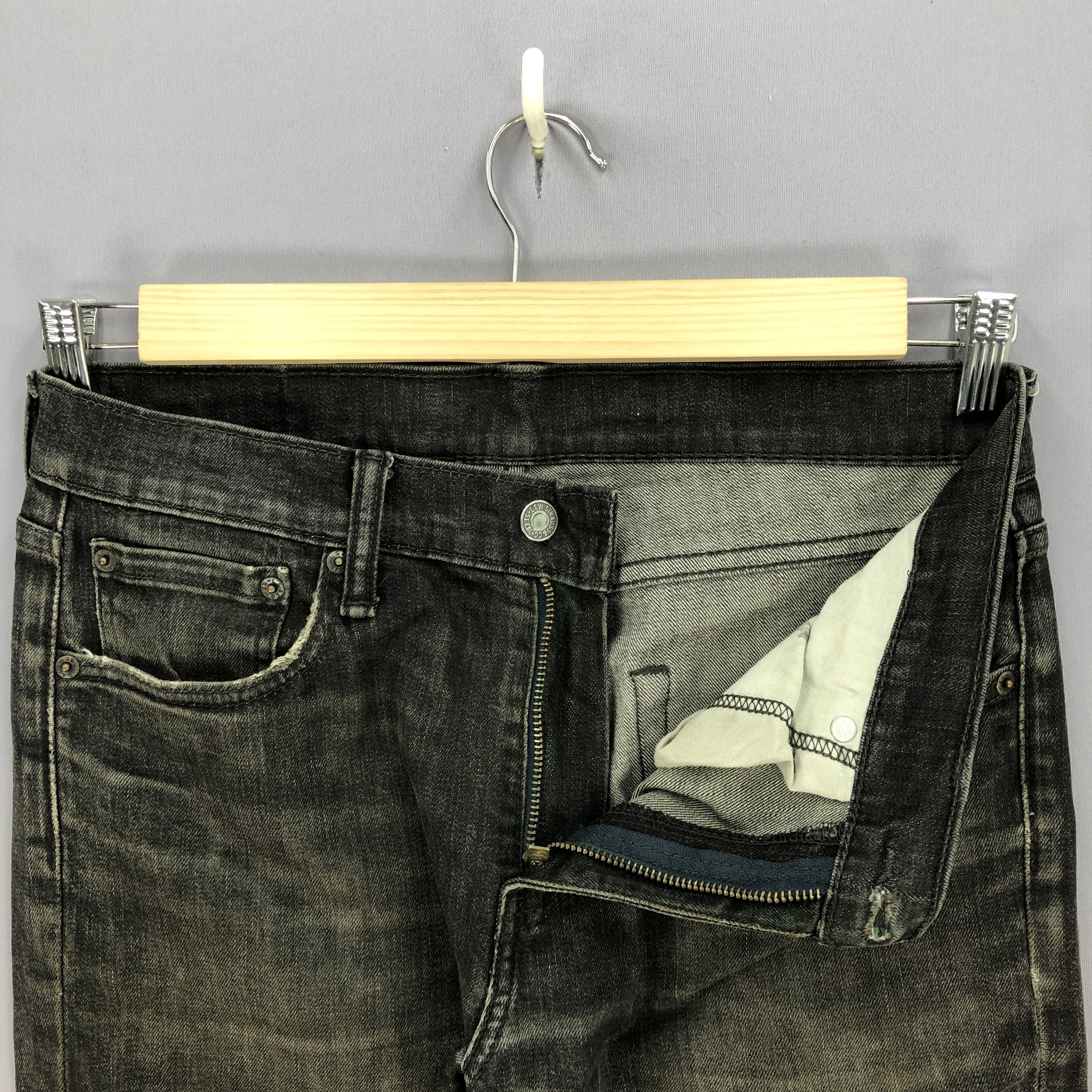Levi's Vintage Levis Distressed Jeans Levi's Super Black Denim Size US 32 / EU 48 - 6 Thumbnail