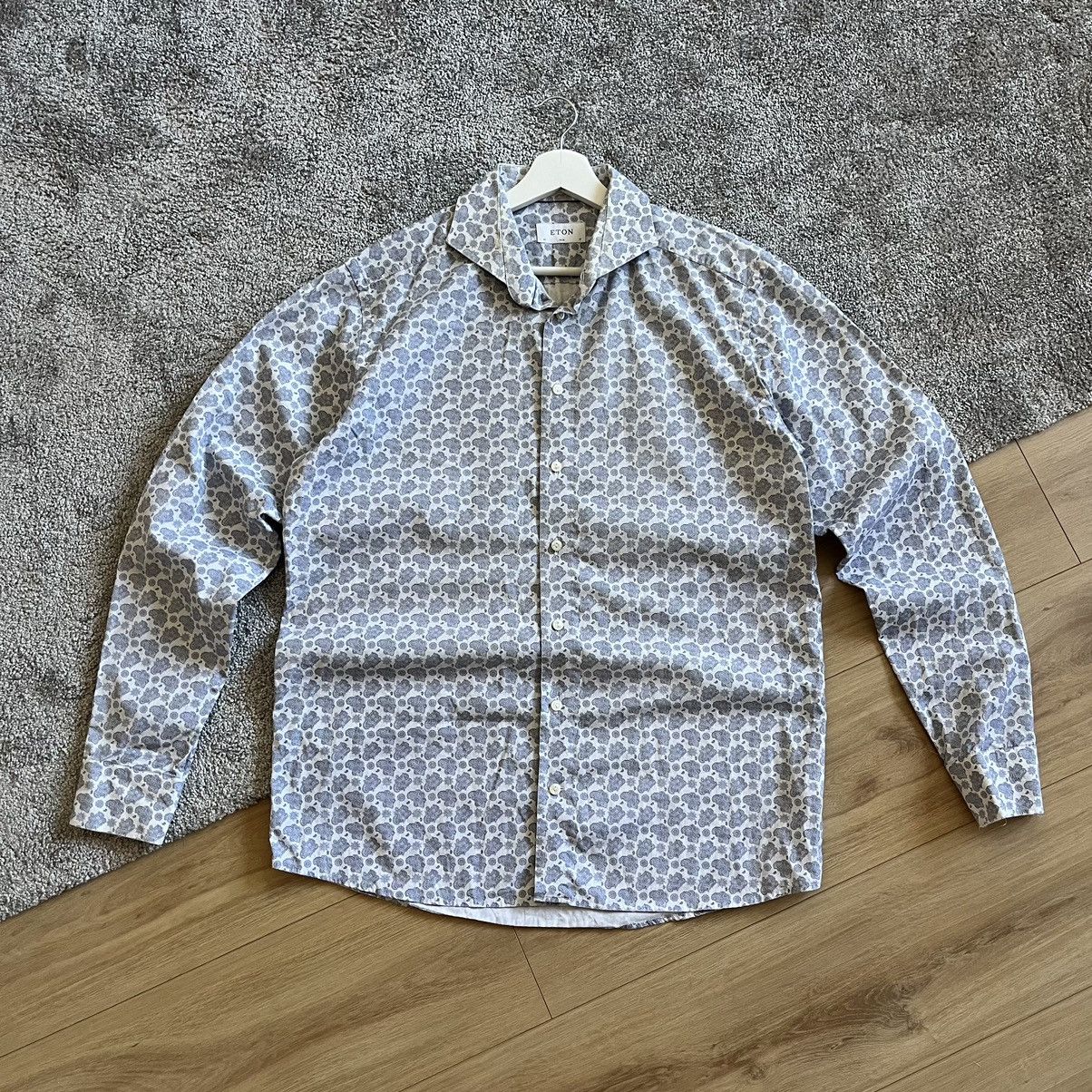 Eton Eton Flowers Luxury Mens Shirt Size 43 Size US M / EU 48-50 / 2 - 1 Thumbnail