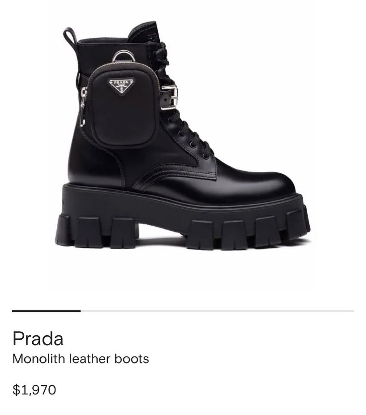 Prada Prada Monolith leather boots Size US 7 / IT 37 - 14 Thumbnail