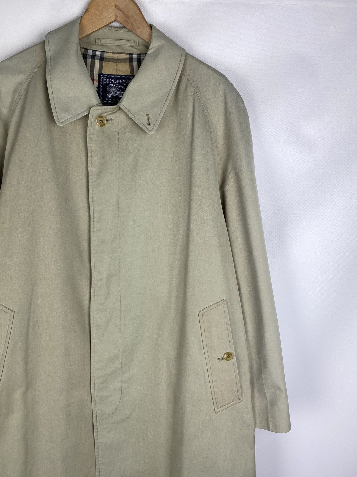 Burberry Burberrys vintage nova check lined men’s trench coat jacket Size US XXL / EU 58 / 5 - 6 Thumbnail