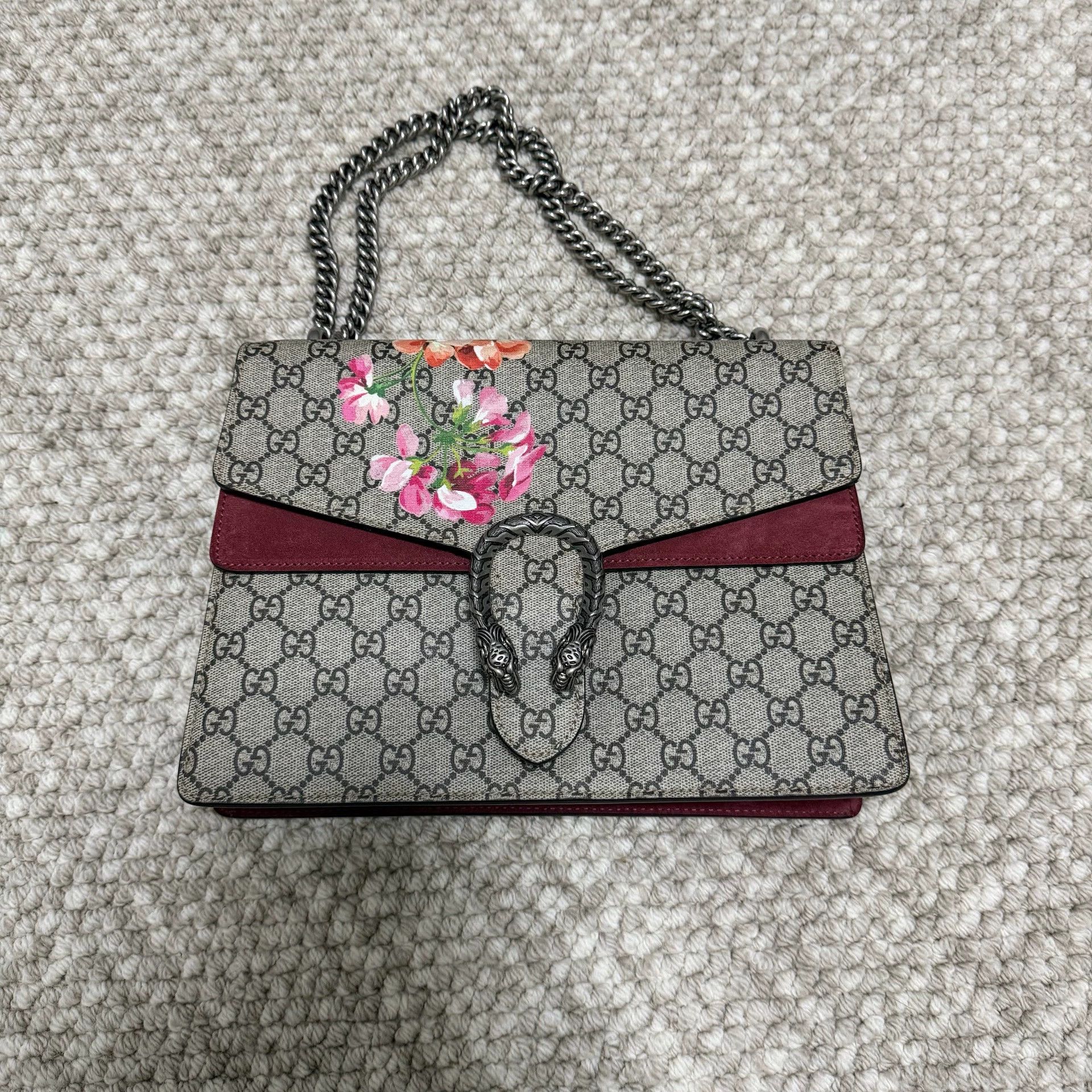 Gucci GUCCI Dionysus GG Blooms Canvas & Leather Chain Bag Women's Size ONE SIZE - 1 Thumbnail